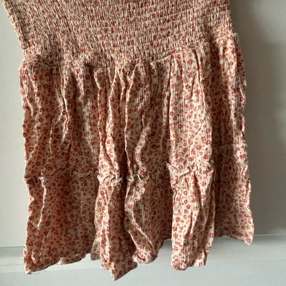 Hippie Rose Brown Bubble Mini Skirt